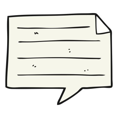 çizgi film notlar konuşma balonu