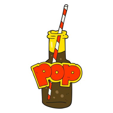 çizgi film gazlı içecek şişe