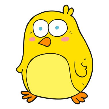 serbest çizilmiş karikatür kuş