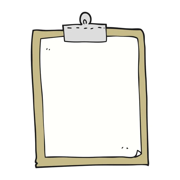 Freihändig gezeichnetes Cartoon-Clipboard — Stockvektor