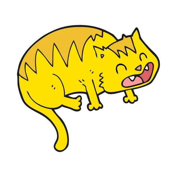 Фрихенд-мультяшный кот — стоковый вектор