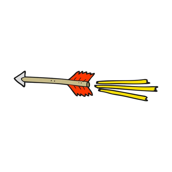 Flèche volant dessin animé — Image vectorielle