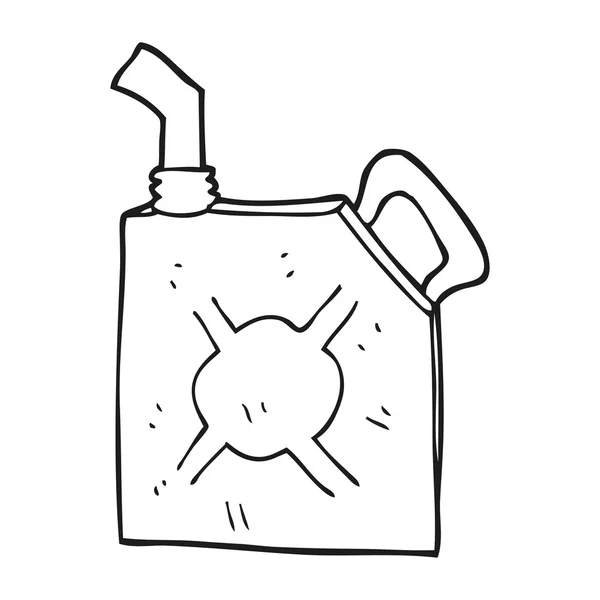 Dibujo a mano alzada lata de combustible de dibujos animados — Vector de stock