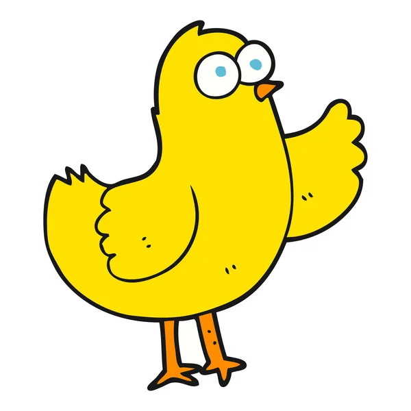 Dessin à la main libre oiseau dessin animé — Image vectorielle