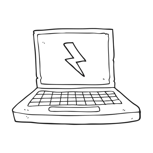 Freehand drawn cartoon laptop computer — Stock Vector