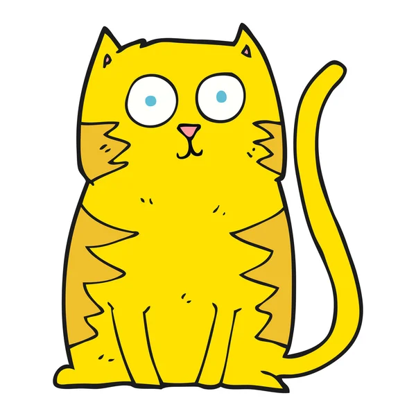 FreeHand cartoon kat — Stockvector