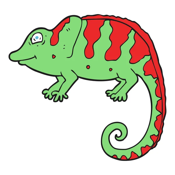 Kreslený kreslený kreslený chameleon — Stockový vektor