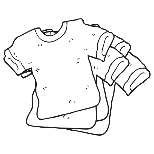 Чорно-білі мультяшні футболки — стоковий вектор