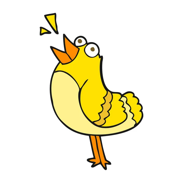 Вільний намальований мультяшний птах — стоковий вектор