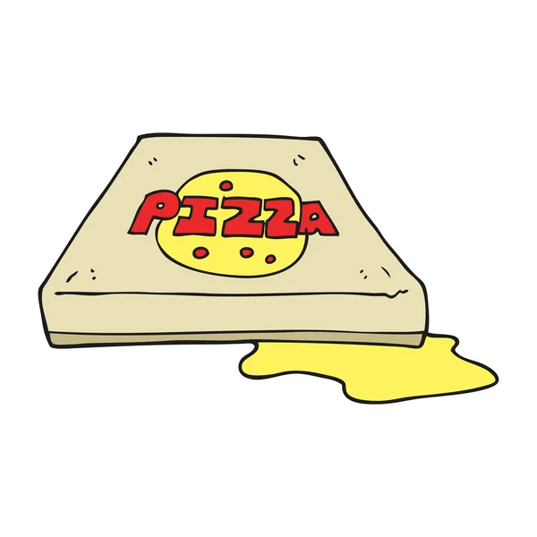 Pizza cartoon disegnata a mano libera — Vettoriale Stock