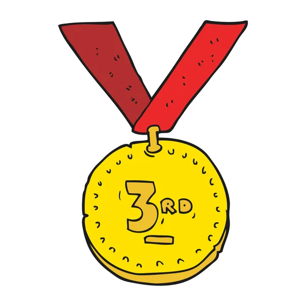 Desenho animado medalha de esportes — Vetor de Stock