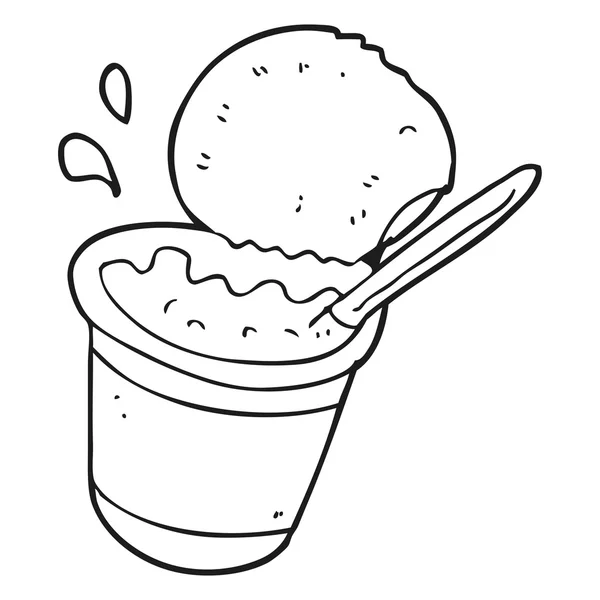 Karton-Joghurt-Ikone — Stockvektor