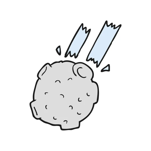 Meteorito dibujado a mano alzada — Archivo Imágenes Vectoriales