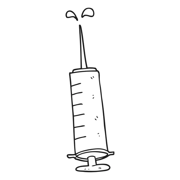 Agulha médica desenho animado desenhado à mão livre — Vetor de Stock