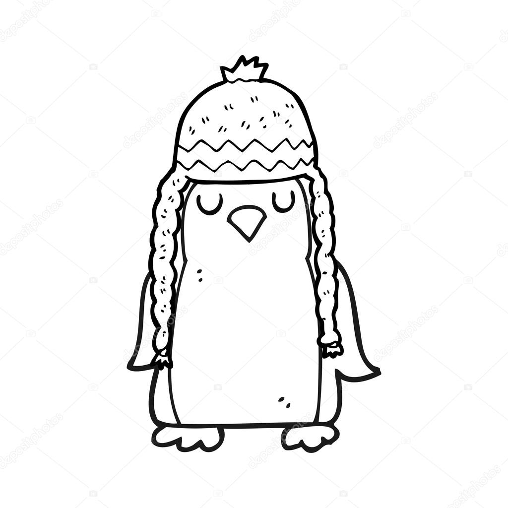 black and white winter hat