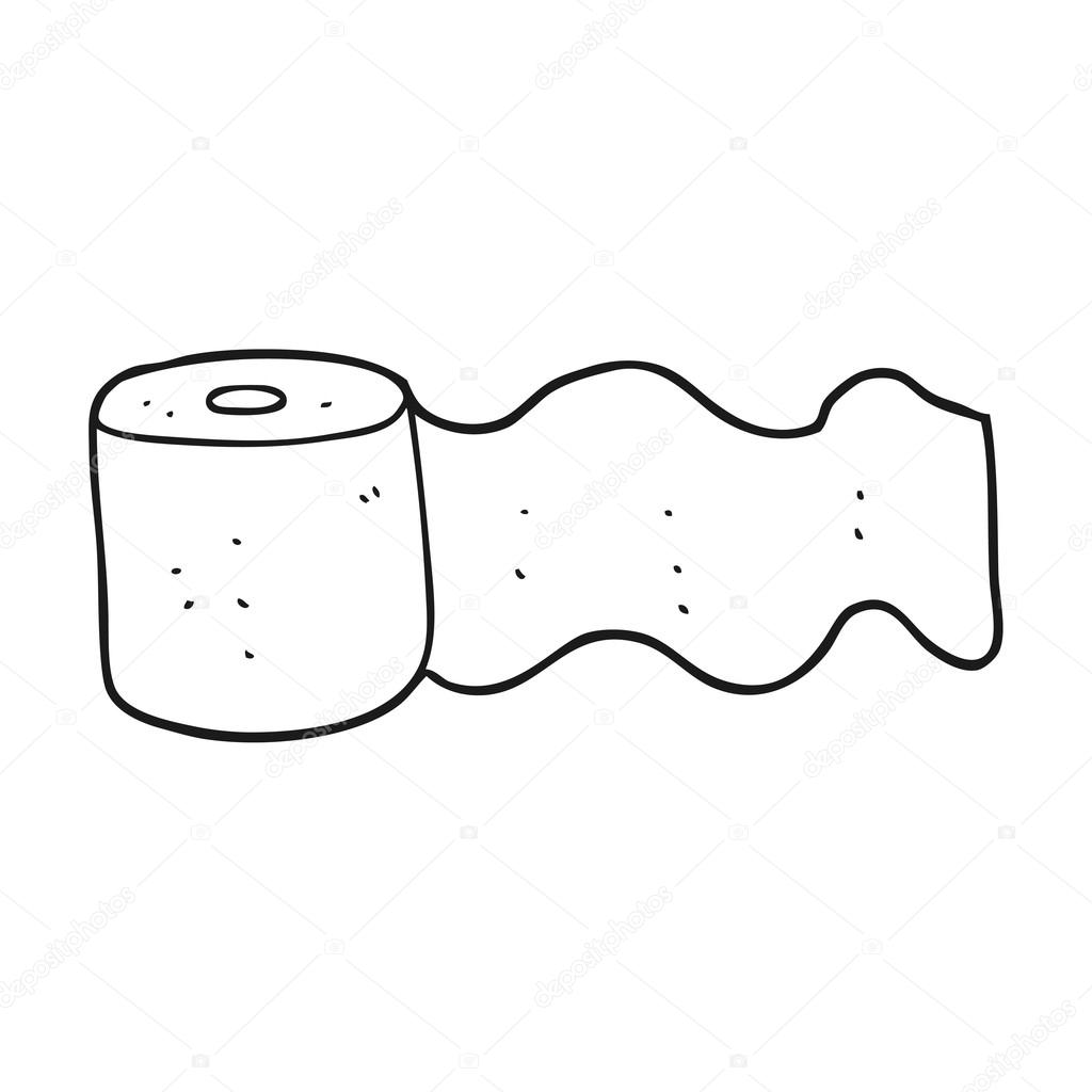Freehand drawn cartoon toilet paper — Stock Vector © lineartestpilot