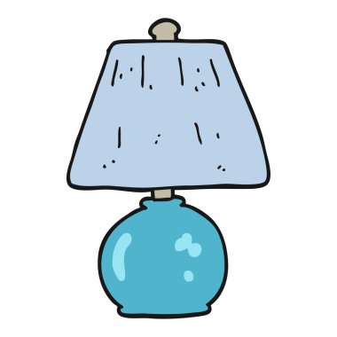 serbest çizilmiş karikatür lamba