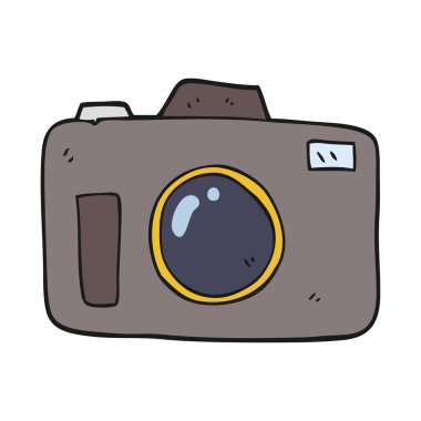 serbest el çekilmiş çizgi film kamera