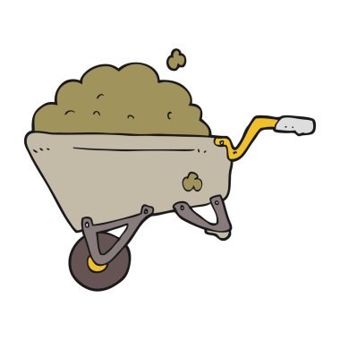 çizgi film el arabası kir ve tam