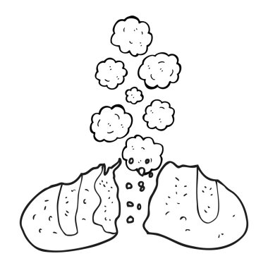 siyah beyaz çizgi film somun ekmek