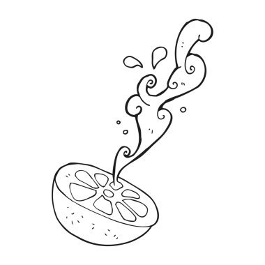 siyah beyaz çizgi film limon