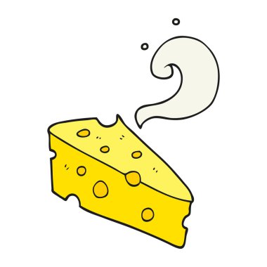 serbest çizilmiş karikatür peynir