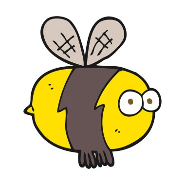 serbest çizilmiş karikatür arı