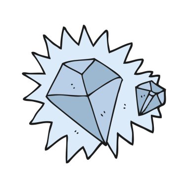 serbest çizilmiş karikatür elmas