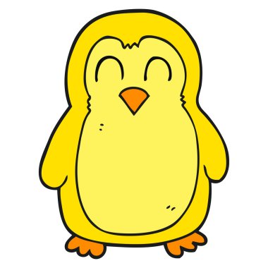 serbest çizilmiş karikatür kuş