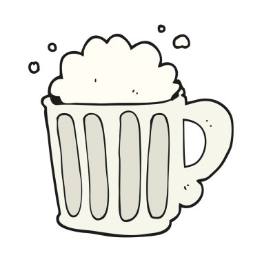 serbest el çekilmiş çizgi film bira