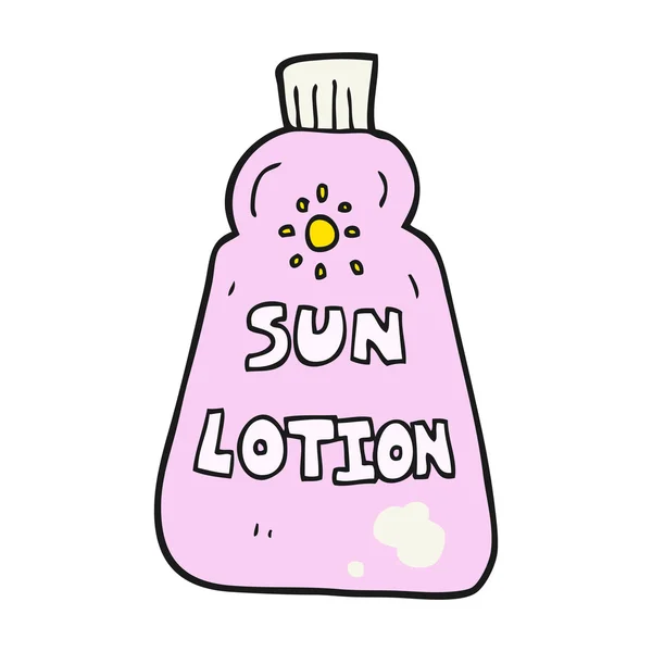 Cartoon sun lotion — Stock Vector
