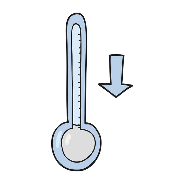 Temperatura di caduta del cartone animato — Vettoriale Stock