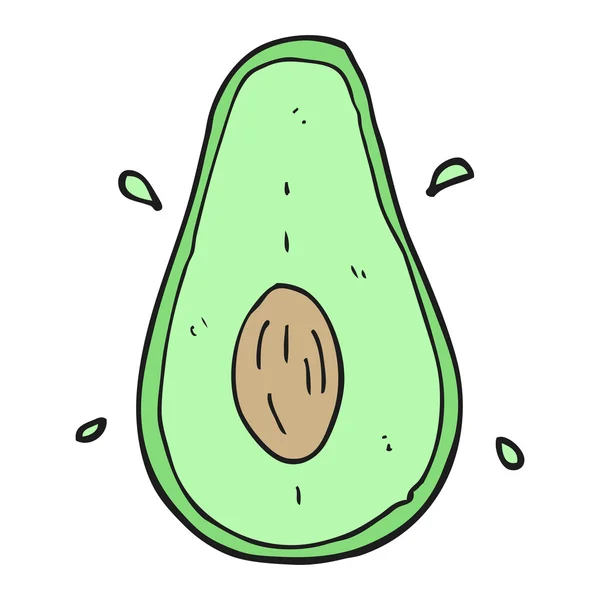 Aguacate de dibujos animados a mano alzada — Archivo Imágenes Vectoriales