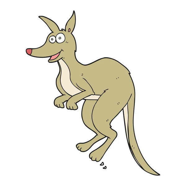 Serbest çizim kanguru çizgi filmi. — Stok Vektör