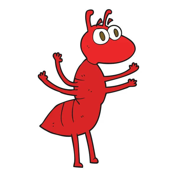 FreeHand cartoon ant — Stockvector