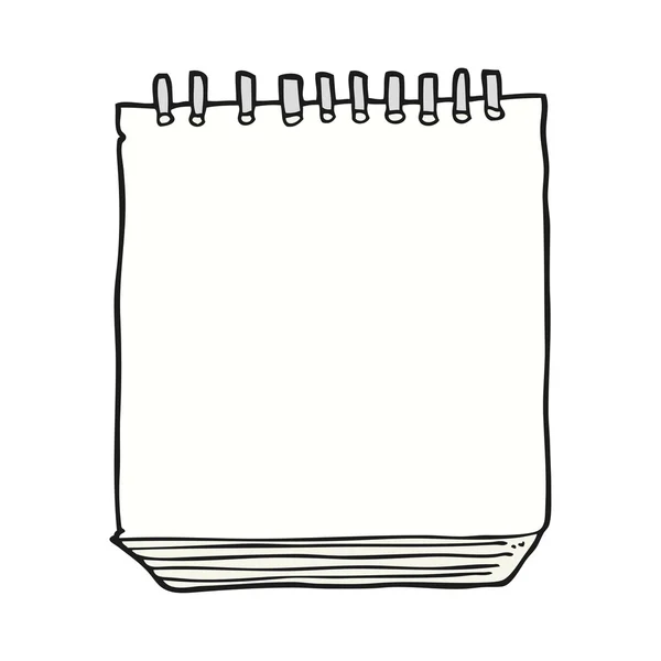 Freehand drawn cartoon notepad — Stock Vector