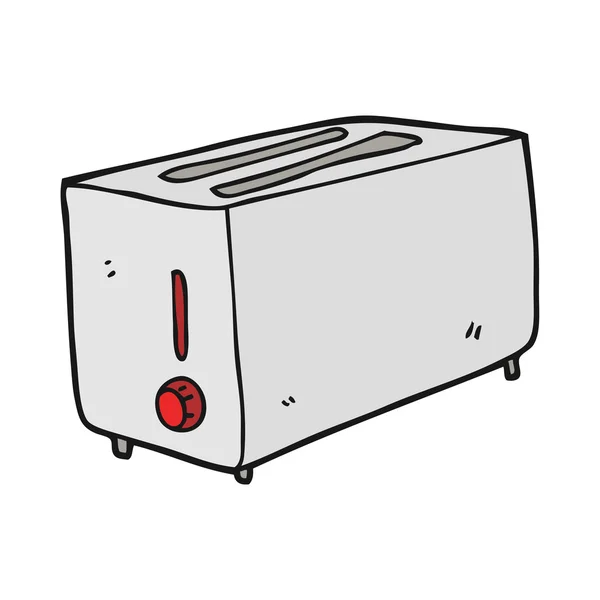 Serbest çizilmiş karikatür ekmek kızartma makinesi — Stok Vektör