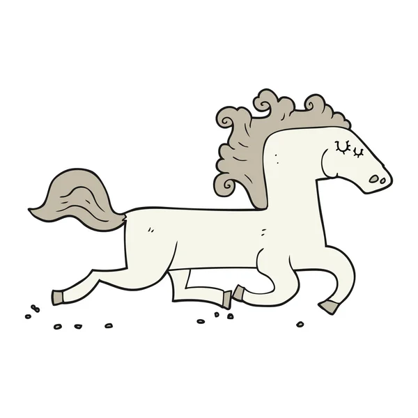 Cheval de course de dessin animé — Image vectorielle