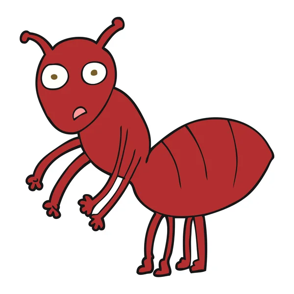 Od ruky kreslené nakreslené mravenec — Stockový vektor