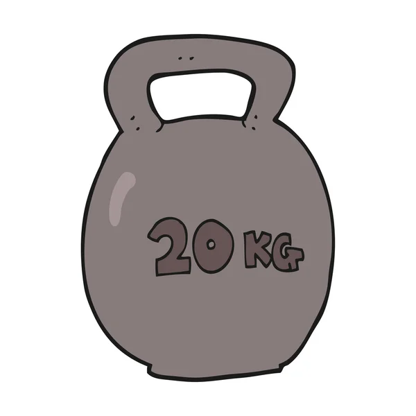 Cartoon 20kg kettle bell — Stockvector