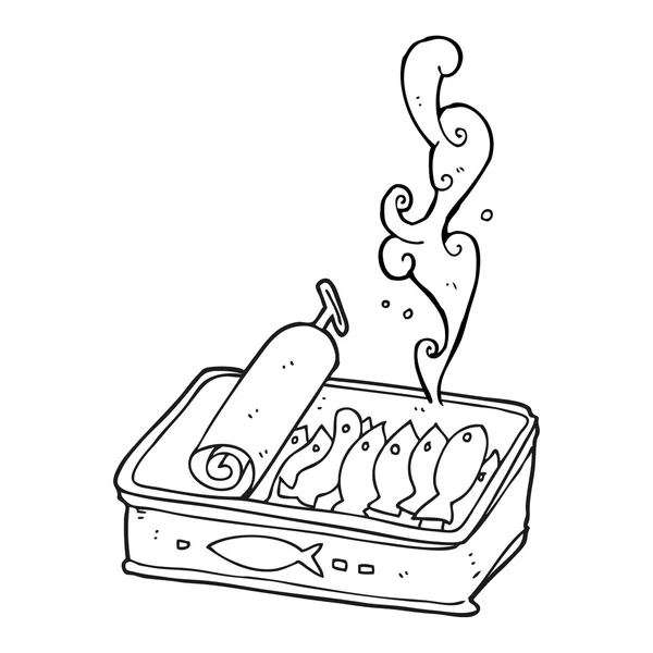 Dibujos: sardinas | dibujos animados blanco y negro una lata de