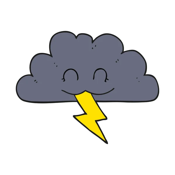 Dessin animé tempête nuage — Image vectorielle