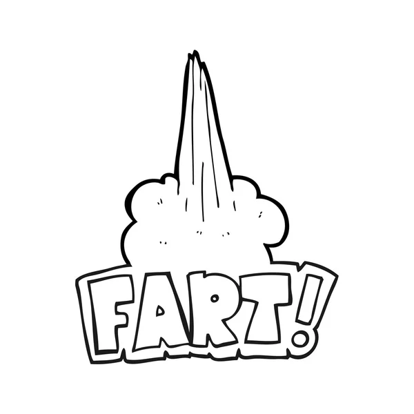 Czarno-biały rysunek symbol fart — Wektor stockowy