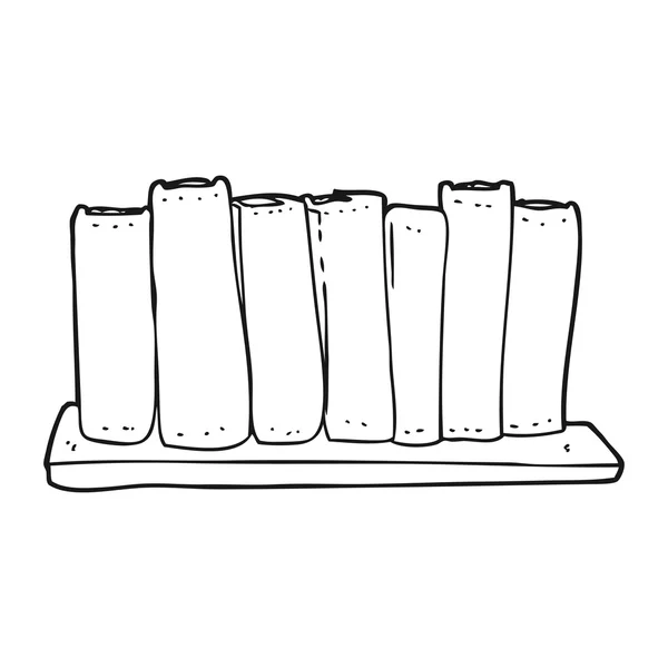 Freihändig schwarz-weiß gezeichnet — Stockvektor