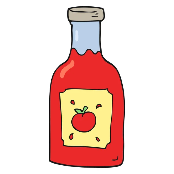 Freehand drawn cartoon ketchup — Stock Vector