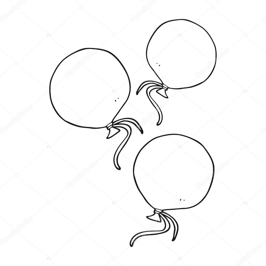Black And White Cartoon Balloons Vector Image By C Lineartestpilot Vector Stock 96242332 https depositphotos com 96242332 stock illustration black and white cartoon balloons html
