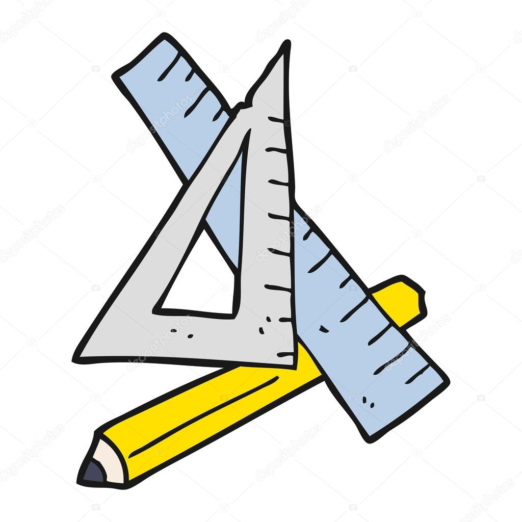 Cartoonstift Und Lineal Vektorgrafik Lizenzfreie Grafiken C Lineartestpilot 96246646 Depositphotos
