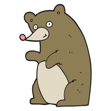 serbest çizilmiş karikatür ayı