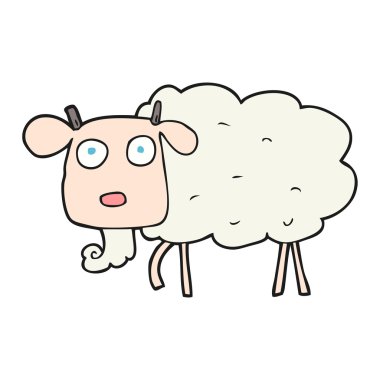 serbest el çekilmiş çizgi film keçi