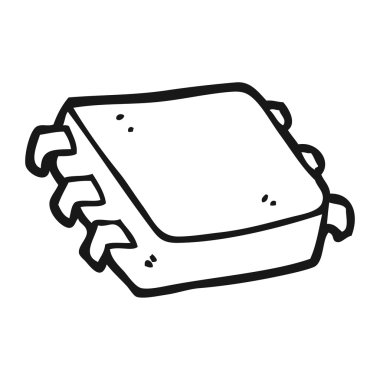 serbest çizilmiş karikatür bilgisayar çipi